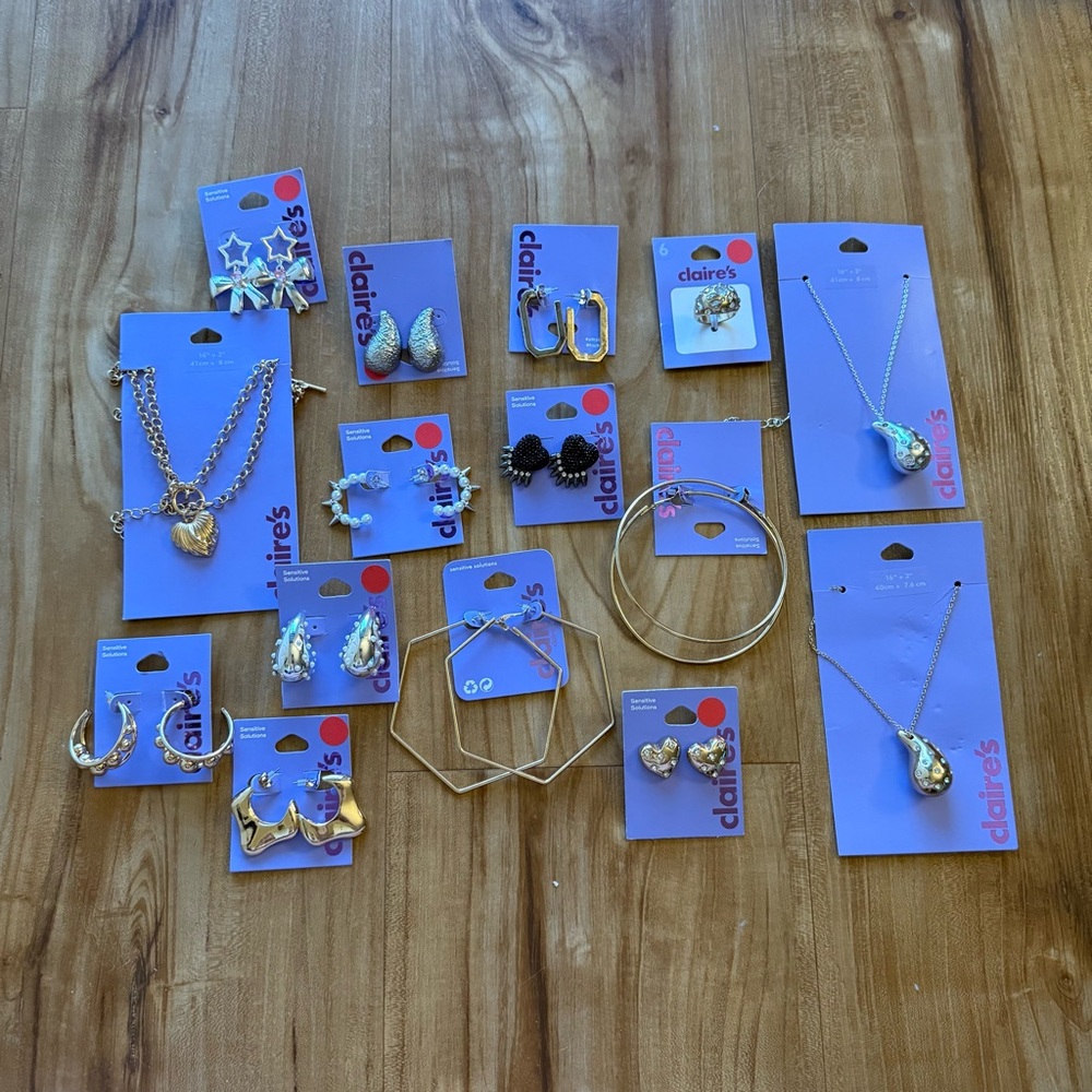 Claire's Gold and Silver Jewelry Set 15 piece